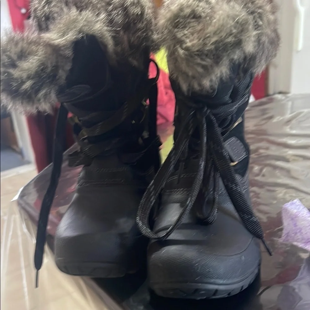 Women's Black Fur-Lined‎ Winter Boots